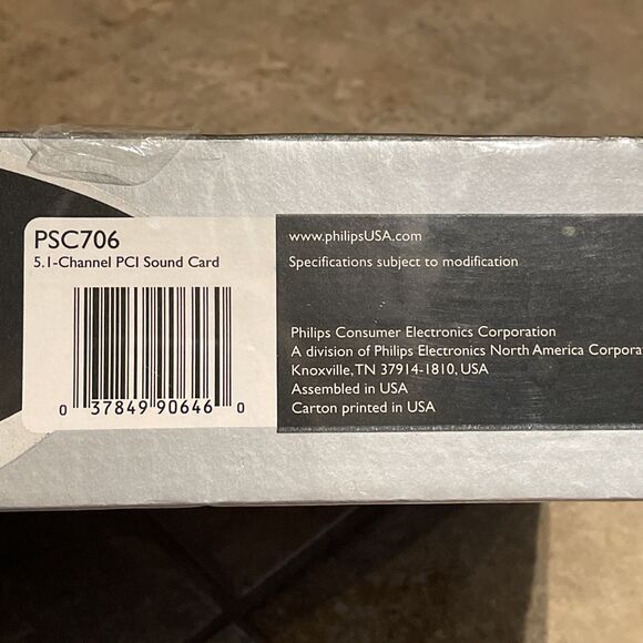 Philips Acoustic Edge PSC706 5.1 Channel PCI Sound Card SEALED - Picture 7 of 7